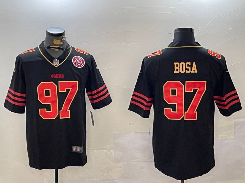 Men San Francisco 49ers #97 Bosa Black Gold 2024 Nike Limited NFL Jersey style 12303